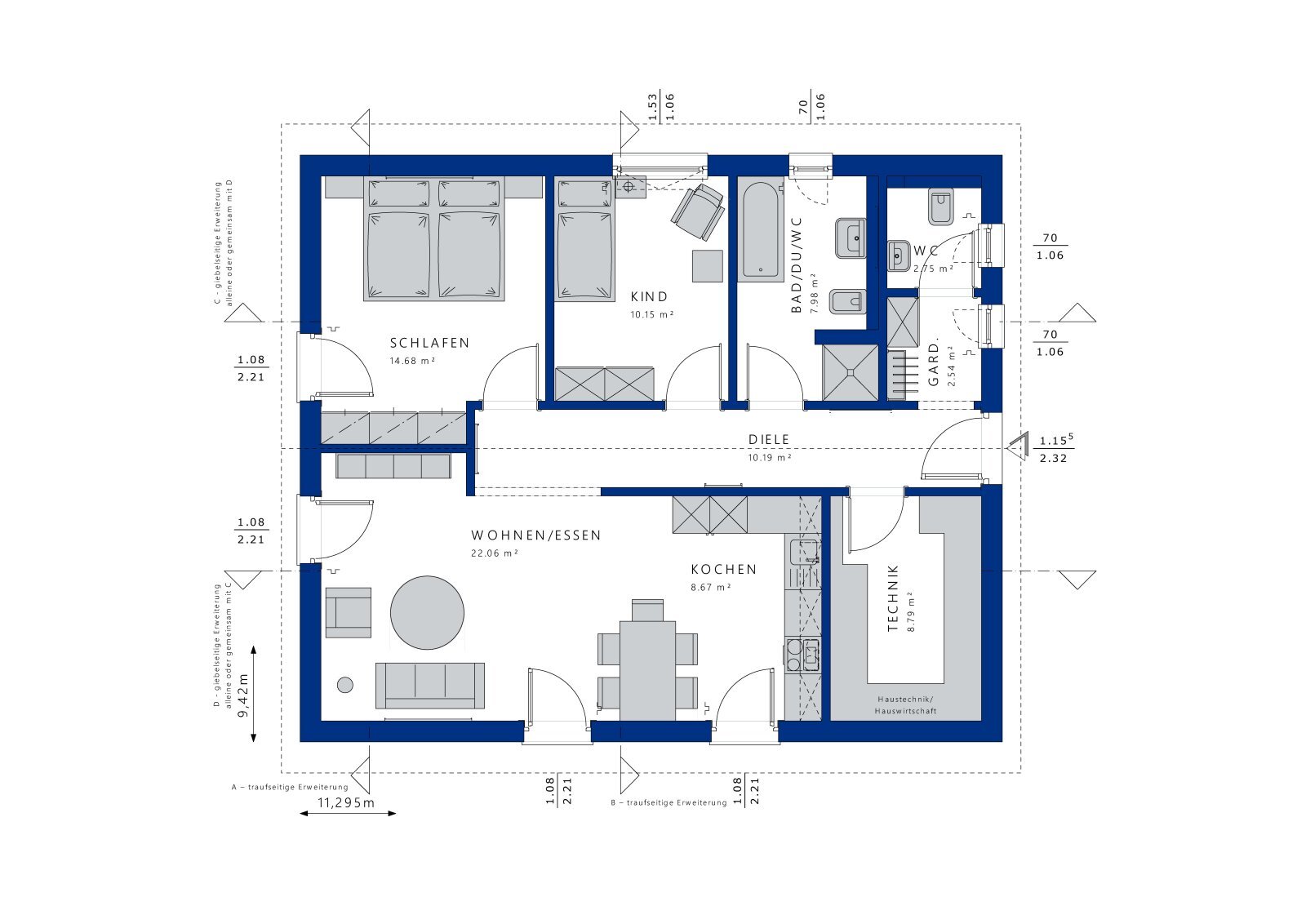 Bungalow zum Kauf 442.829 € 3 Zimmer 87 m²<br/>Wohnfläche 690 m²<br/>Grundstück Hau Bedburg-Hau 47551