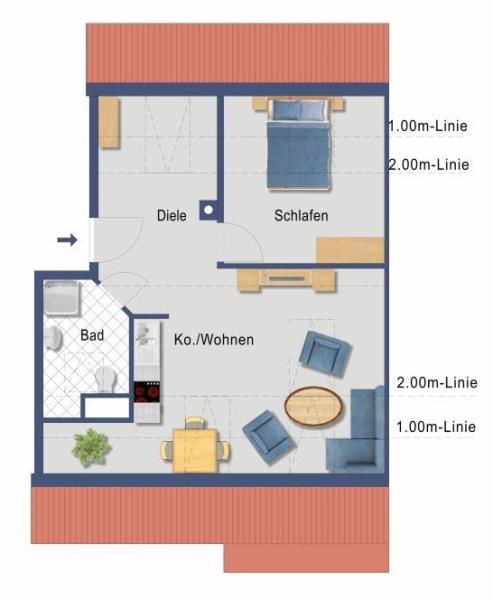 Wohnung zum Kauf 140.000 € 2 Zimmer 46 m²<br/>Wohnfläche 4.<br/>Geschoss Möglingen 71696