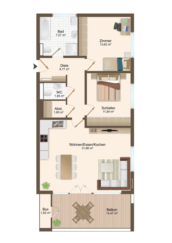 Wohnung zum Kauf 398.000 € 3 Zimmer 77,1 m²<br/>Wohnfläche Kneippstrasse 11b Lustenau 6890