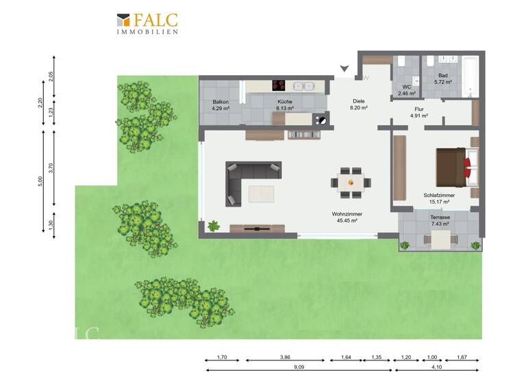 Wohnung zum Kauf 690.000 € 2 Zimmer 93 m²<br/>Wohnfläche EG<br/>Geschoss Untergiesing-Harlaching München 81545