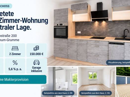 Wohnung zum Kauf provisionsfrei 150.000 € 2 Zimmer 60 m² 1. Geschoss frei ab 01.11.2026 Josephinenstr. 200 Grumme Bochum 44807
