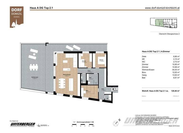 Wohnung zum Kauf - Erstbezug 4 Zimmer 120,5 m² Tirolerstraße 35 Kirchbichl 6322