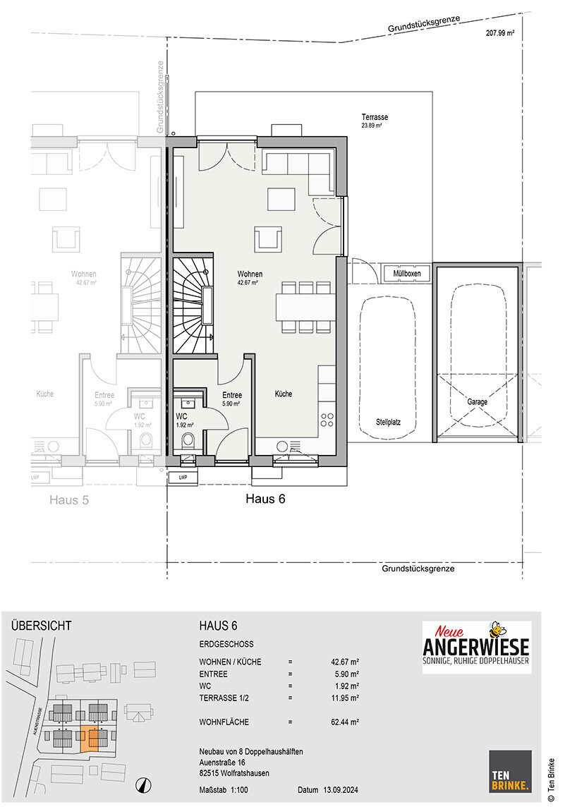 Doppelhaushälfte zum Kauf 1.175.000 € 5 Zimmer 143,5 m²<br/>Wohnfläche 208 m²<br/>Grundstück Wolfratshausen Wolfratshausen 82515