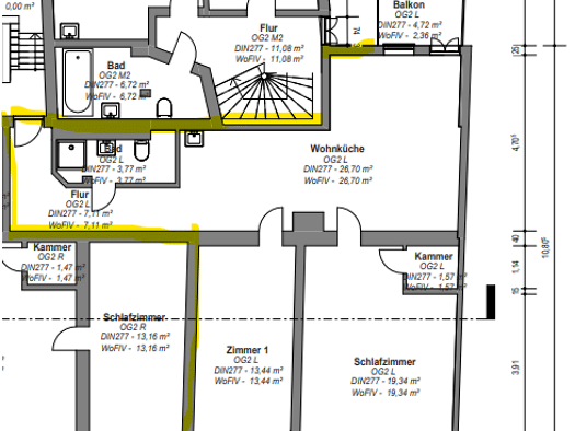 Wohnung zur Miete 520 € 3 Zimmer 74 m² Geschoss 2/3 frei ab sofort Markt 9 Sangerhausen Sangerhausen 06526