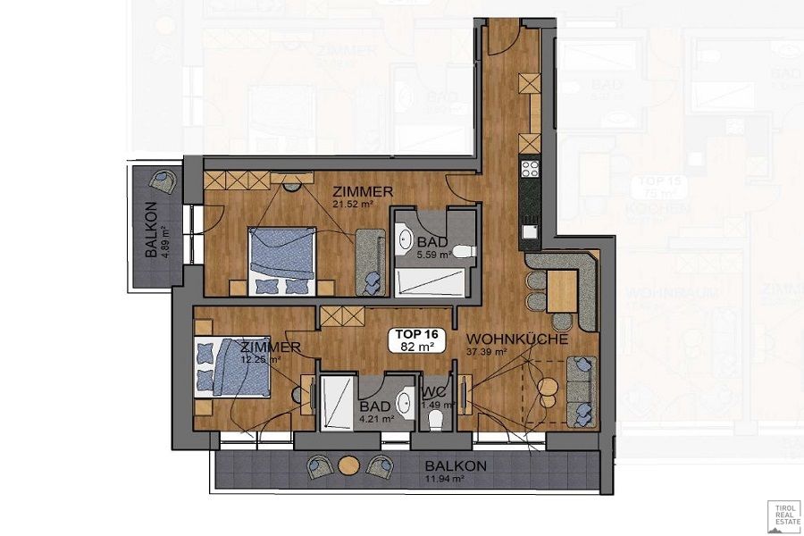 Studio zum Kauf 640.000 € 2 Zimmer 57,2 m²<br/>Wohnfläche Serfaus 6534