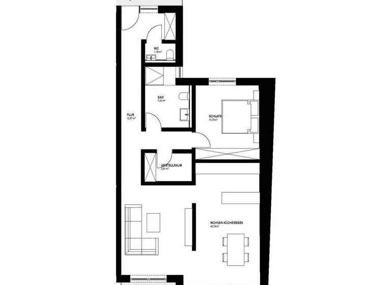 Wohnung zur Miete - Erstbezug 1.100 € 2,5 Zimmer 96,9 m² frei ab sofort Brunnenstraße 10 Gusterath 54317