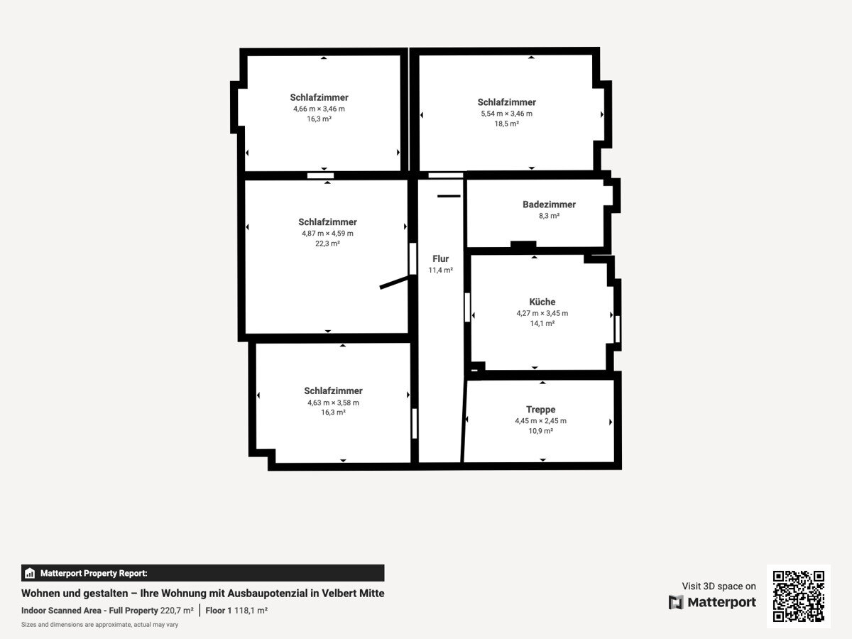 Wohnung zum Kauf 255.000 € 4 Zimmer 116,3 m²<br/>Wohnfläche 2.<br/>Geschoss Velbert-Mitte Velbert 42551