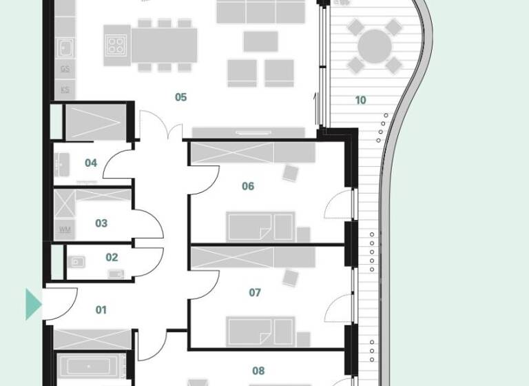 Terrassenwohnung zum Kauf 1.050.000 € 4 Zimmer 106,8 m² 2. Geschoss Wien 1130