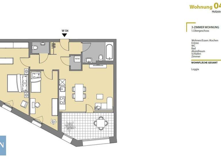 Wohnung zum Kauf - Erstbezug 554.000 € 3 Zimmer 75,4 m² EG Holzstraße 1 Lustenau 6890