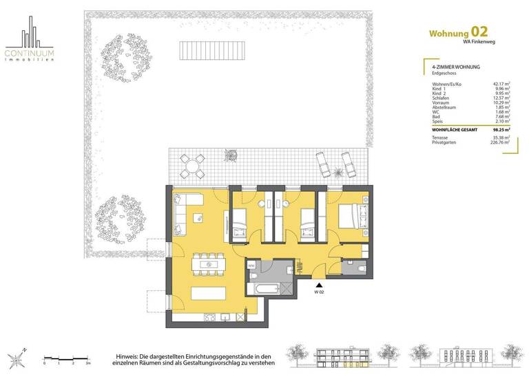 Wohnung zum Kauf - Erstbezug 4 Zimmer 98,3 m² Finkenweg 17 Hard 6971