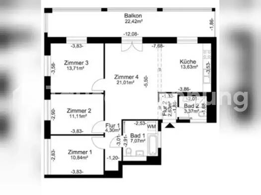 Wohnung zur Miete Tauschwohnung 931 € 4 Zimmer 93 m² 6. Geschoss Britz Berlin 12353