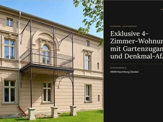 Wohnung zum Kauf - Erstbezug 440.000 € 4 Zimmer 112 m² 1. Geschoss frei ab 01.08.2027 Georgenberg 8 Naumburg Naumburg (Saale) 06618