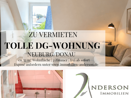 Wohnung zur Miete 520 € 2 Zimmer 52 m² 2. Geschoss Neuburg Neuburg an der Donau 86633