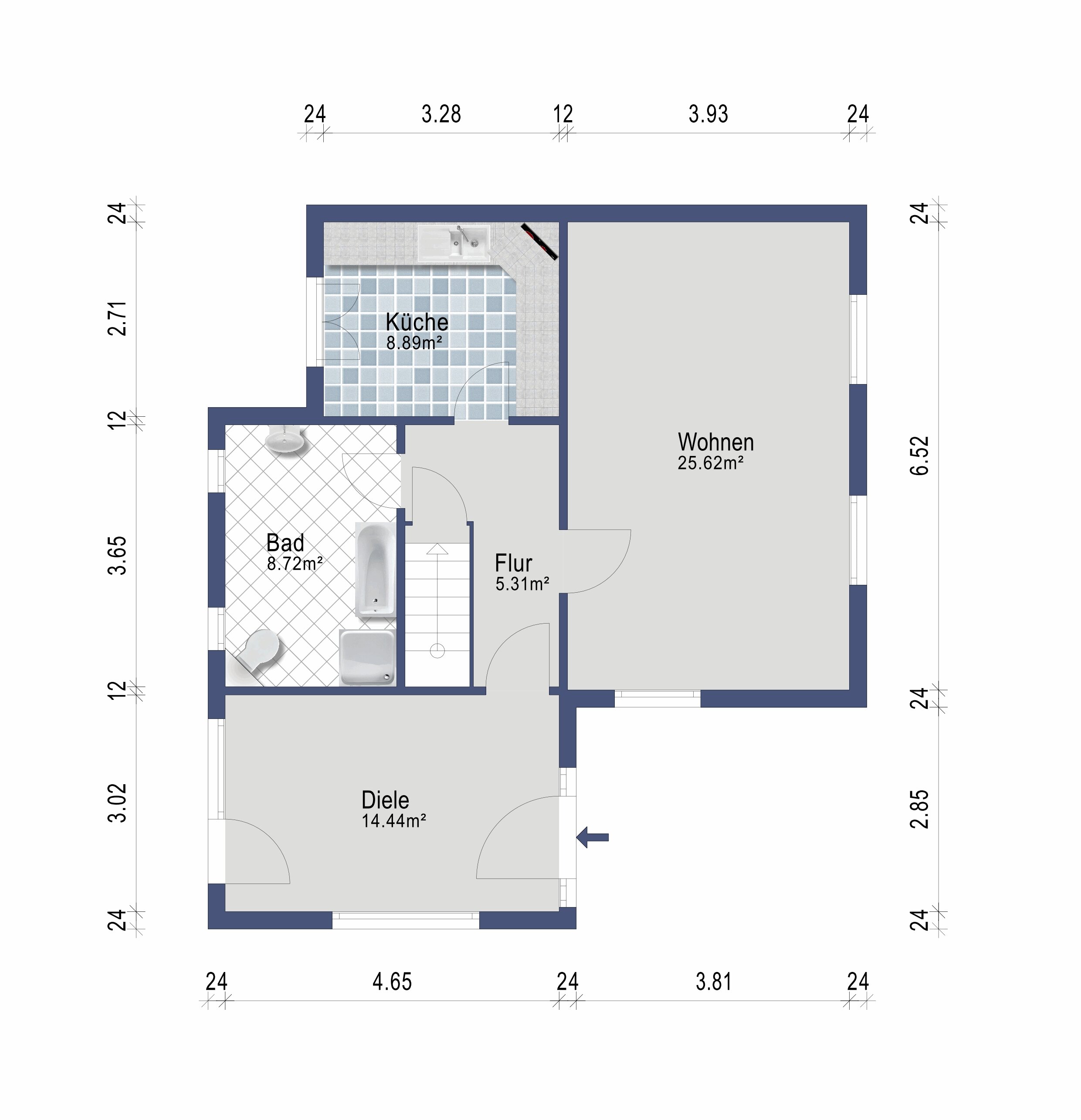 Doppelhaushälfte zum Kauf 296.000 € 4 Zimmer 94 m²<br/>Wohnfläche 673 m²<br/>Grundstück ab sofort<br/>Verfügbarkeit Süntelstr Arbergen Bremen 28307