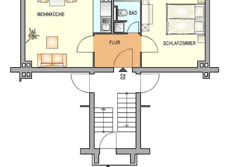 Studio zur Miete 254 € 1 Zimmer 38,2 m² EG frei ab 01.05.2026 Ewaldstraße 15 Süd Remscheid 42859