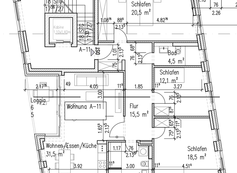 Wohnung zur Miete 2.196 € 4 Zimmer 115,2 m² 2. Geschoss Rissen Hamburg 22559