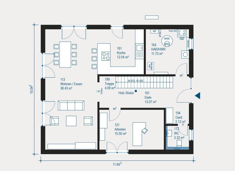 Einfamilienhaus zum Kauf 439.519 € 5 Zimmer 197 m² 454 m² Grundstück Alsdorf 52477