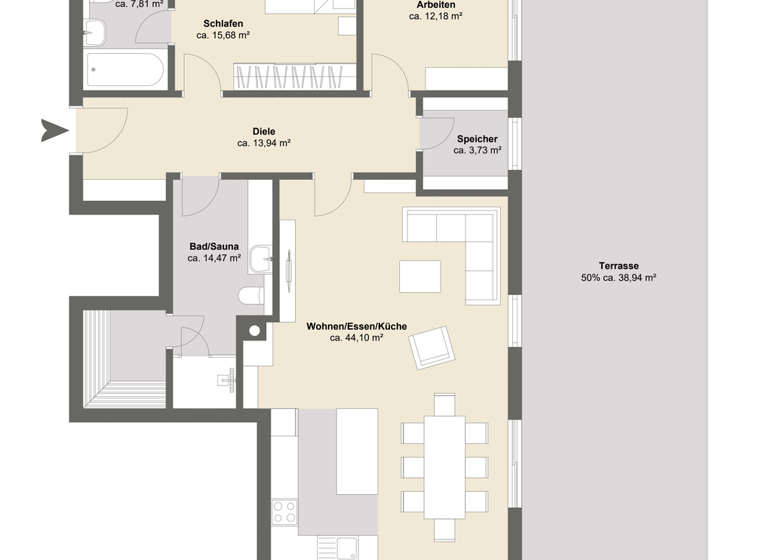 Wohnung zum Kauf provisionsfrei 2.140.000 € 3 Zimmer 150,9 m² Bad Wiessee 83707