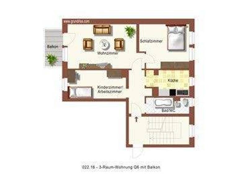 Wohnung zur Miete 324 € 3 Zimmer 60 m² 1. Geschoss Bahnhofstraße 18 b Golßen 15938