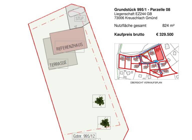 Grundstück zum Kauf 339.000 € 824 m² Grundstück Stubeck Sonnalm 9853