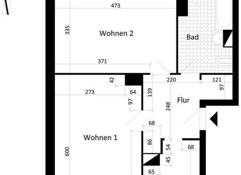 Wohnung zur Miete 375 € 2 Zimmer 57 m² 3. Geschoss frei ab 01.05.2026 Albert-Vater-Str. 103 Stadtfeld Ost Magdeburg 39108