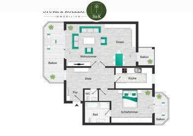 Wohnung zum Kauf 339.000 € 2 Zimmer 88,3 m² 3. Geschoss Innenstadt Baden-Baden 76530