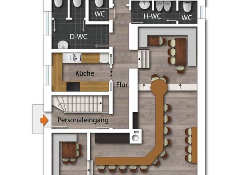 Café/Bar zur Miete 1.300 € 67 m²<br/>Gastrofläche Thannhausen Thannhausen 86470