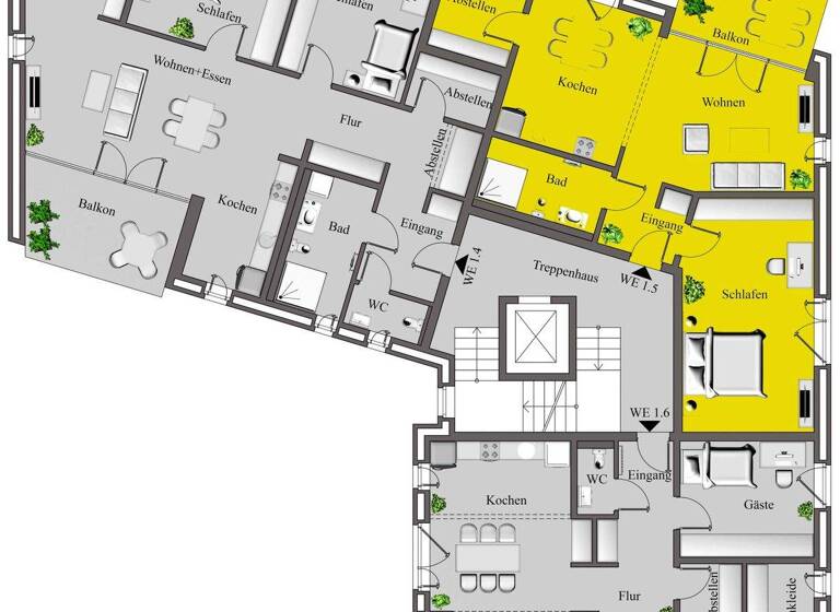 Wohnung zum Kauf provisionsfrei 394.860 € 2 Zimmer 71,7 m² 1. Geschoss Eiermarkt 27 Großburgwedel Burgwedel 30938
