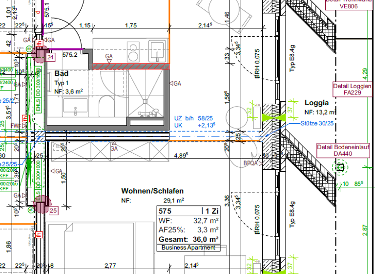 Studio zur Miete 1.015 € 1 Zimmer 36 m² 5. Geschoss frei ab sofort Billhorner Kanalstraße 49 Rothenburgsort Hamburg 20539