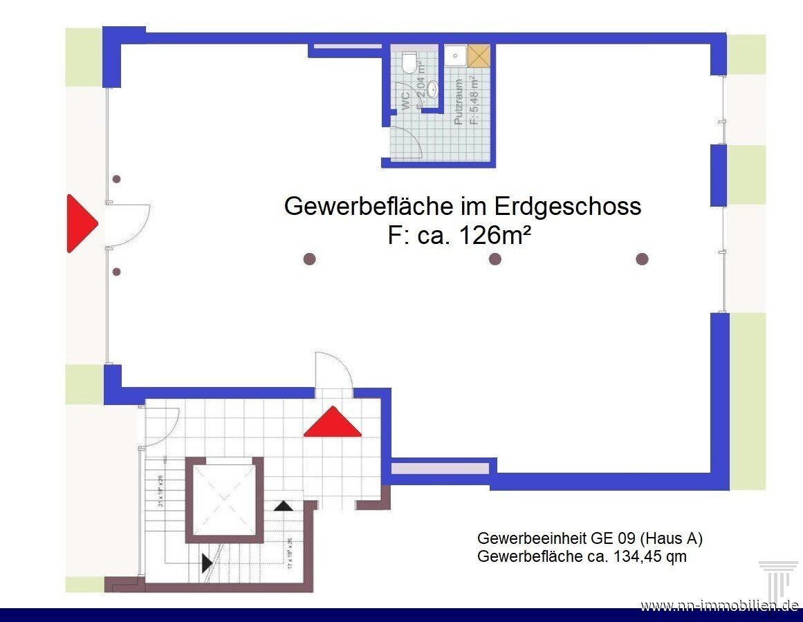 Praxis zur Miete 12 € 2 Zimmer 134 m²<br/>Bürofläche Neuenburg Neuenburg 79395