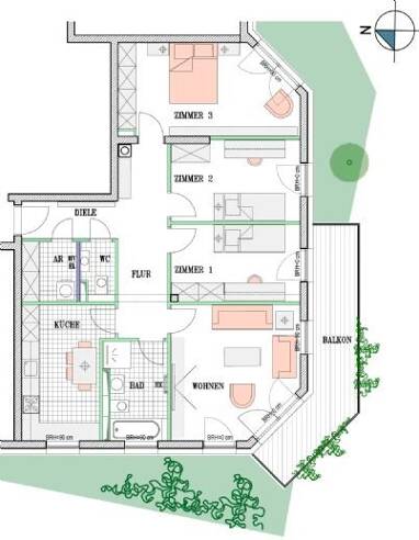 Wohnung zum Kauf provisionsfrei 423.000 € 4 Zimmer 100,7 m² 1. Geschoss Fettenvorstadt Greifswald 17489