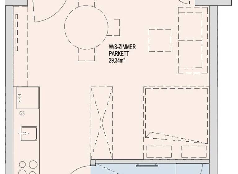Studio zur Miete - Erstbezug 881 € 1 Zimmer 33,9 m² 33. Geschoss Donau-City-Straße Wien 1220