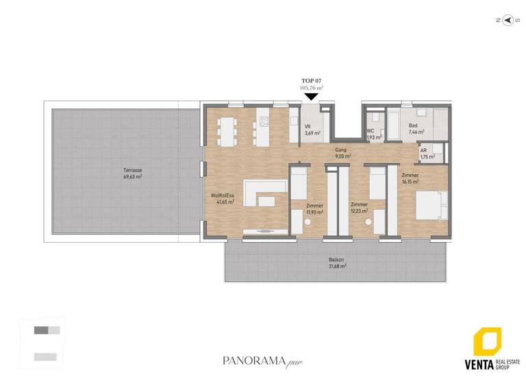 Wohnung zum Kauf 843.500 € 4 Zimmer 105,8 m² 2. Geschoss Waltendorfer Hauptstraße 54b Waltendorf Graz 8010
