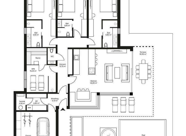 Haus zum Kauf - Erstbezug provisionsfrei 499.900 € 5 Zimmer 146,5 m² 840 m² Grundstück Lutzmannsburg 7361