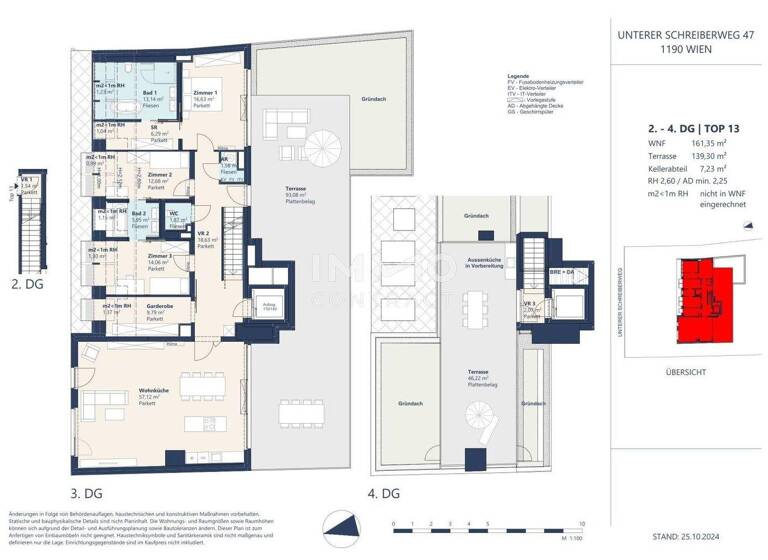 Penthouse zum Kauf - Erstbezug 3.650.000 € 4 Zimmer 161,4 m² Wien 1190