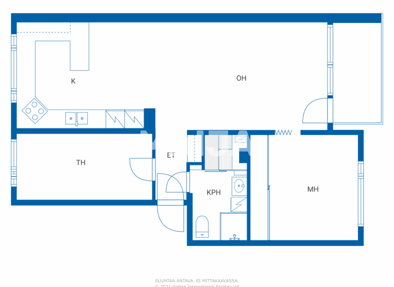 Studio zum Kauf 102.000 € 3 Zimmer 69,5 m² 2. Geschoss Teirinkatu 14 Vaasa 65350