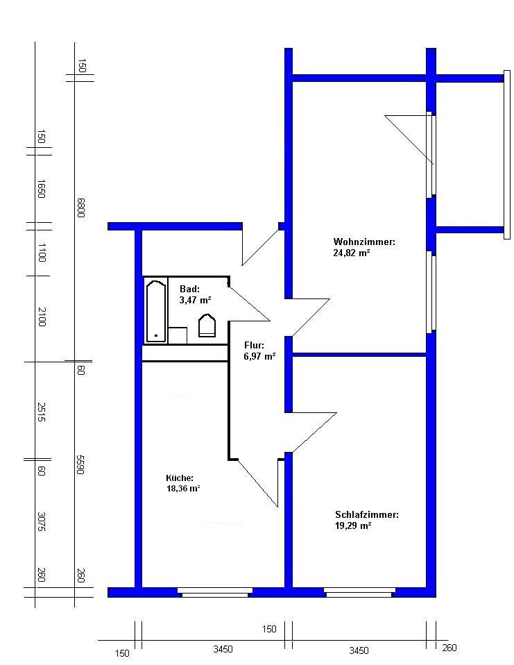 Wohnung zur Miete 515 € 2 Zimmer 72,9 m²<br/>Wohnfläche 4.<br/>Geschoss An der Kotsche 1 Lausen-Grünau Leipzig 04207