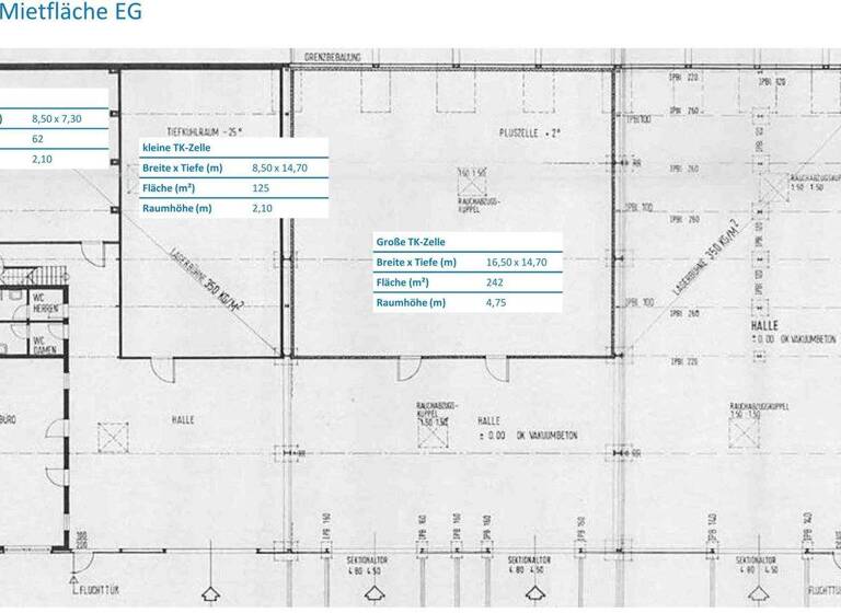 Produktionshalle zur Miete provisionsfrei 6.000 € 1.737 m² Lagerfläche Zerbst Zerbst/Anhalt 39261