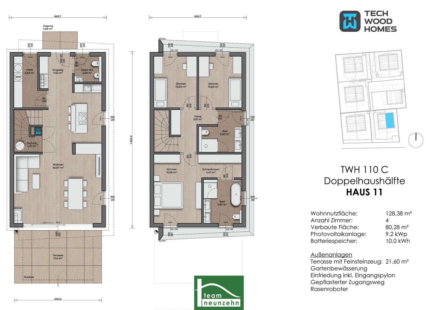 Einfamilienhaus zum Kauf 828.002 € 3 Zimmer 128,7 m²<br/>Wohnfläche Ferdinand-Waldmüller-Gasse 7 Gaaden 2531