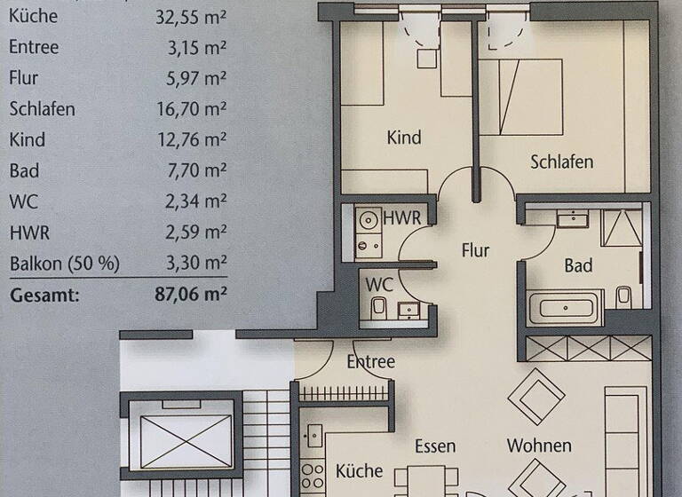 Wohnung zur Miete 1.550 € 3 Zimmer 87 m² 3. Geschoss Neudörferstr. 23 Gleißbühl Nürnberg 90402