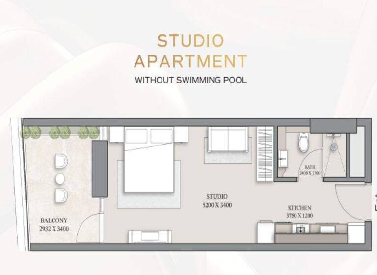 Studio zum Kauf - Erstbezug provisionsfrei 189.105 € 1 Zimmer 41,4 m² Dubai