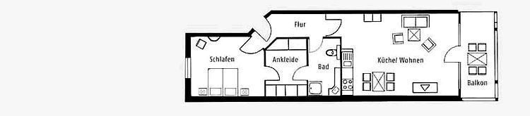 Wohnung zum Kauf 299.000 € 2 Zimmer 61 m²<br/>Wohnfläche Dollahner Str. 55 Binz Ostseebad Binz 18609