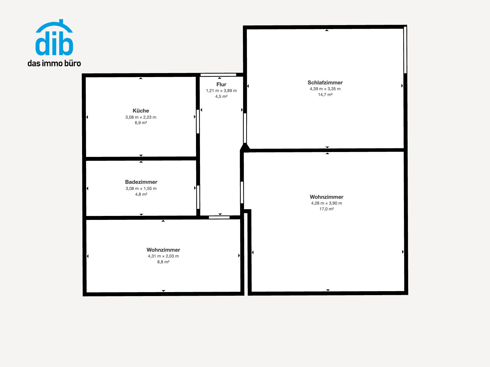 Wohnung zum Kauf provisionsfrei 108.500 € 3 Zimmer 59,6 m²<br/>Wohnfläche 1.<br/>Geschoss Bad Oldesloe 23843