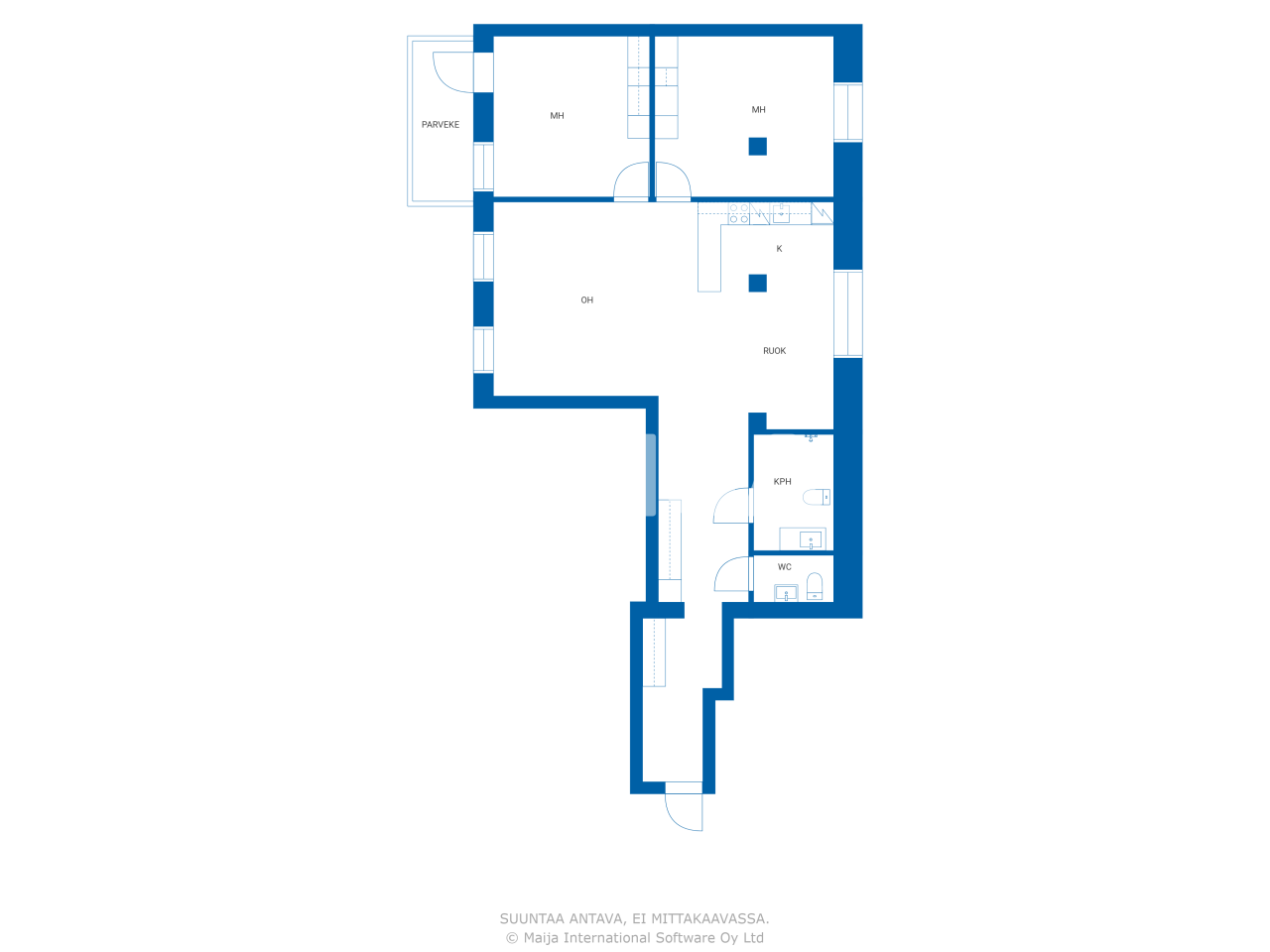 Studio zum Kauf 535.000 € 3 Zimmer 118 m²<br/>Wohnfläche 2.<br/>Geschoss Graniittilinnankatu 2 Turku 20100