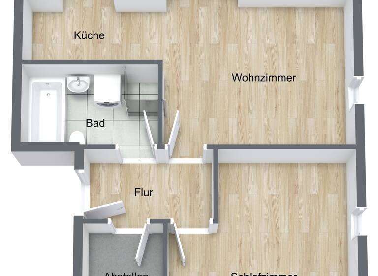 Wohnung zur Miete 310 € 2 Zimmer 41,9 m²<br/>Wohnfläche Dachgeschoss<br/>Geschoss Goldlauter Suhl 98528