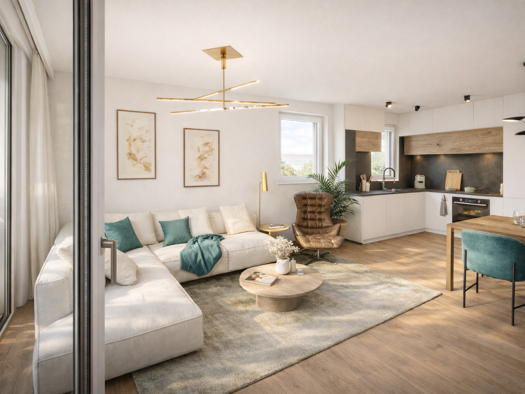 Wohnung zum Kauf - Neubau provisionsfrei 579.000 € 3 Zimmer 79,9 m² 1. Geschoss Uhlandstraße 10/1 Gärtringen 71116