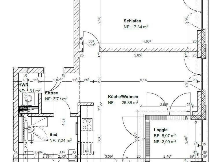 Wohnung zur Miete - Erstbezug 950 € 2 Zimmer 60 m² 2. Geschoss Hildesheimer Straße 452 Döhren Hannover 30519
