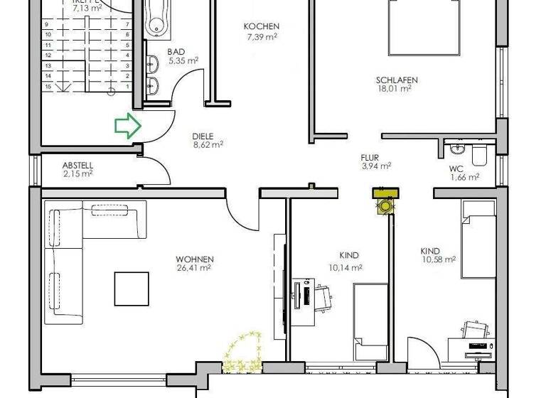 Wohnung zur Miete 1.200 € 4 Zimmer 100 m² frei ab sofort Baiersdorf 91083
