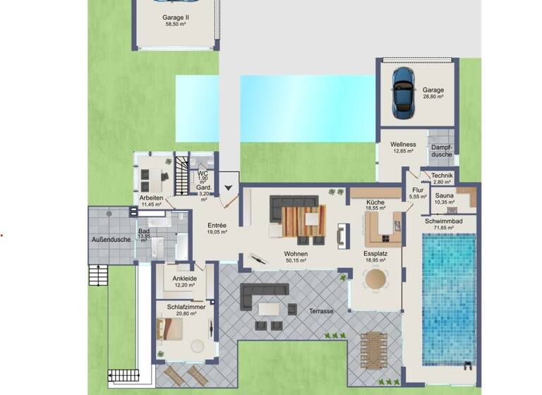 Bungalow zum Kauf 5.900.000 € 7 Zimmer 415 m² 2.500 m² Grundstück Lintorf Ratingen / Lintorf 40885