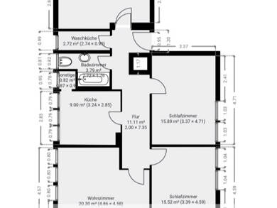 Wohnung zur Miete 620 € 4 Zimmer 89 m² Dachgeschoss, 2. Geschoss Bad Laasphe Bad Laasphe 57334